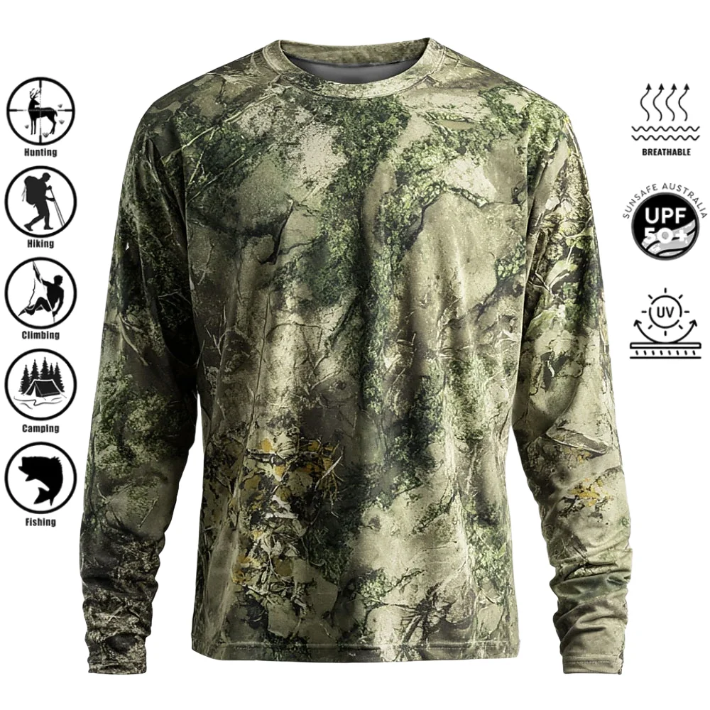 Outdoor Hunting Prints - Camiseta de manga larga para hombre,