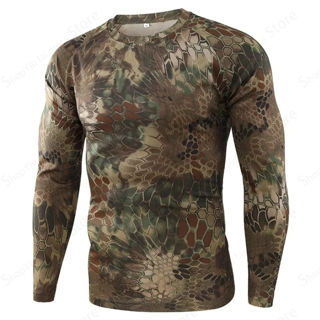 Outdoor Hunting Prints - Camiseta de manga larga con estampado