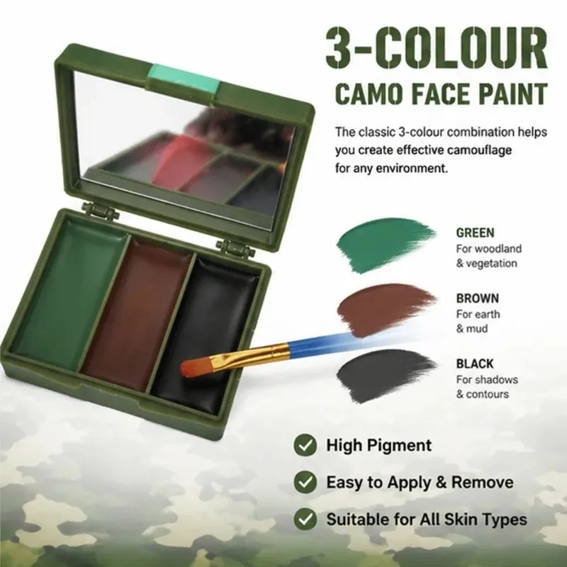 Maquillaje de Camuflaje de Tre - Camo Face Paint reseña y precio