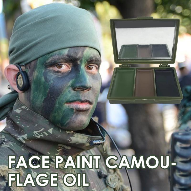 3 colores fanáticos del ejérci - Camo Face Paint reseña y precio